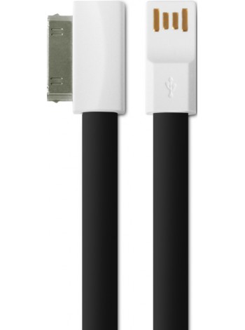 Кабель DF iMAGNET-01 Apple 30-pin iPhone 3G/4/iPad черный