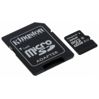 Карта памяти Kingston microSDC-32Gb Class10 + microSD, SD Adapter