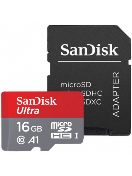 Карта памяти SanDisk Ultra microSDHC-16Gb Class10 