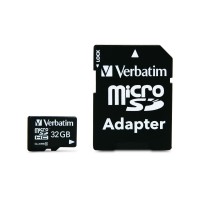 Карта памяти Verbatim microSDHC Class 10 32GB + SD adapter
