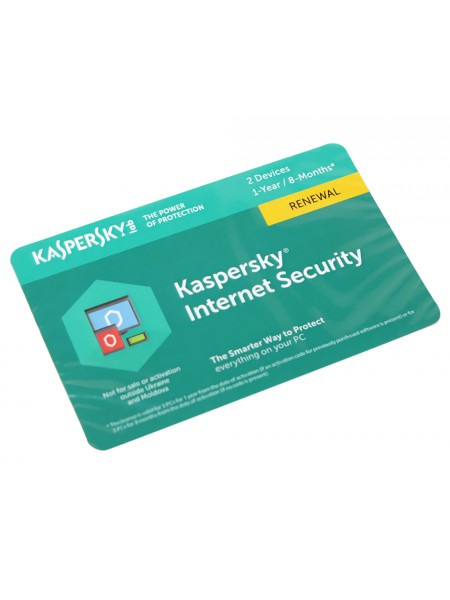 ПО Kaspersky Internet Security 2-Device 1 year карта продления