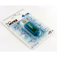 Флеш накопитель 4GB Mirex Elft, USB 2.0, синий