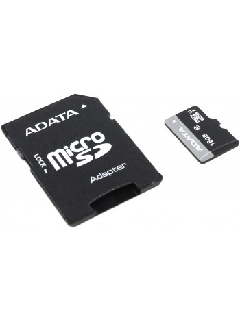 Карта памяти ADATA microSDHC-16Gb Class10+microSD