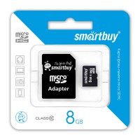 Карта памяти MicroSDHC 8 Gb SmartBuy class 10