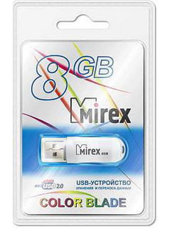 Флешка 8GB Mirex Elft, USB 2.0, белый