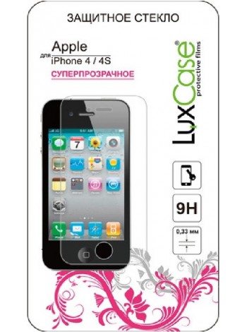 Стекло защитное LuxCase iPhone 4/4S прозрачное